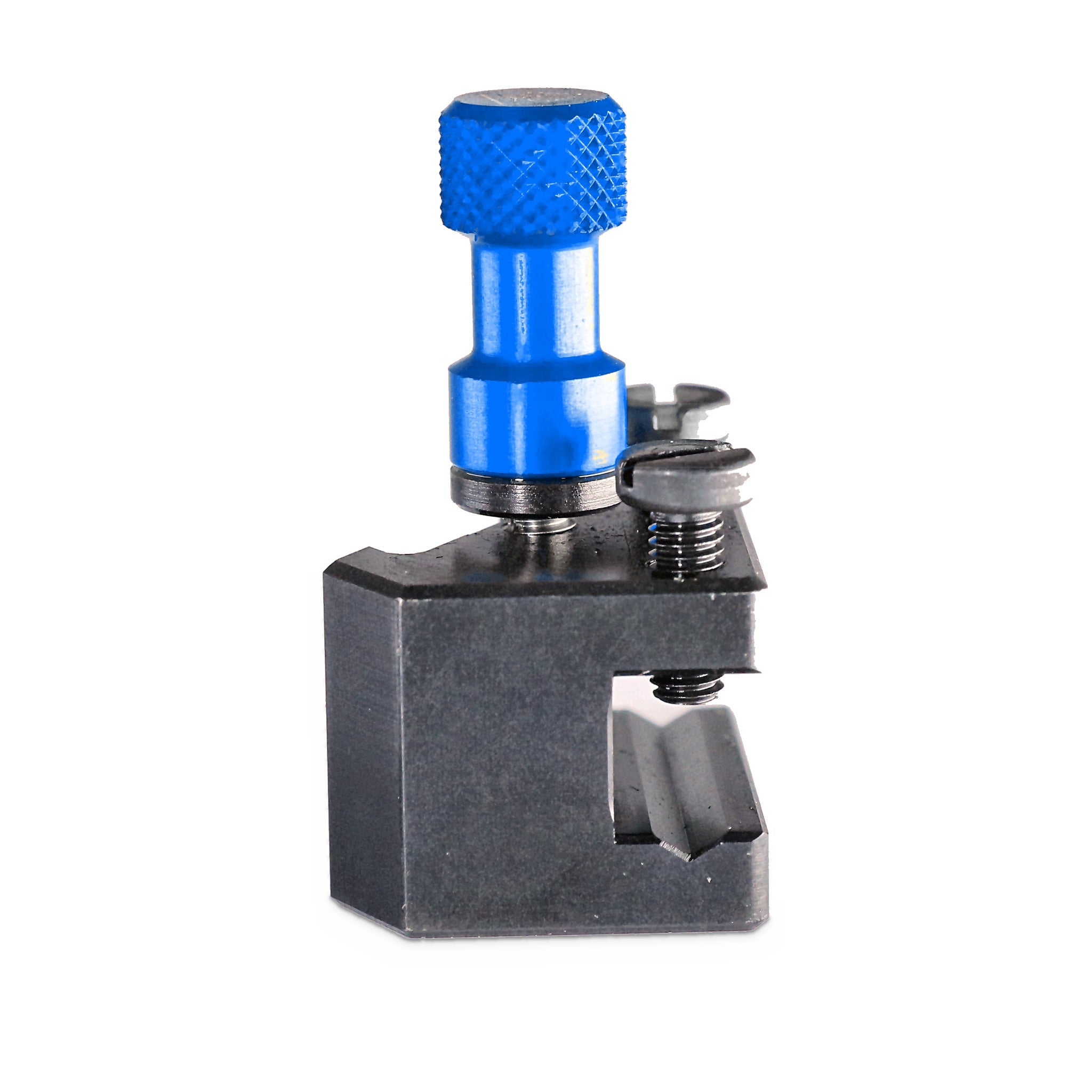 Porte-outil Tripan® 032-40 avec écrou de réglage bleu vu de profil