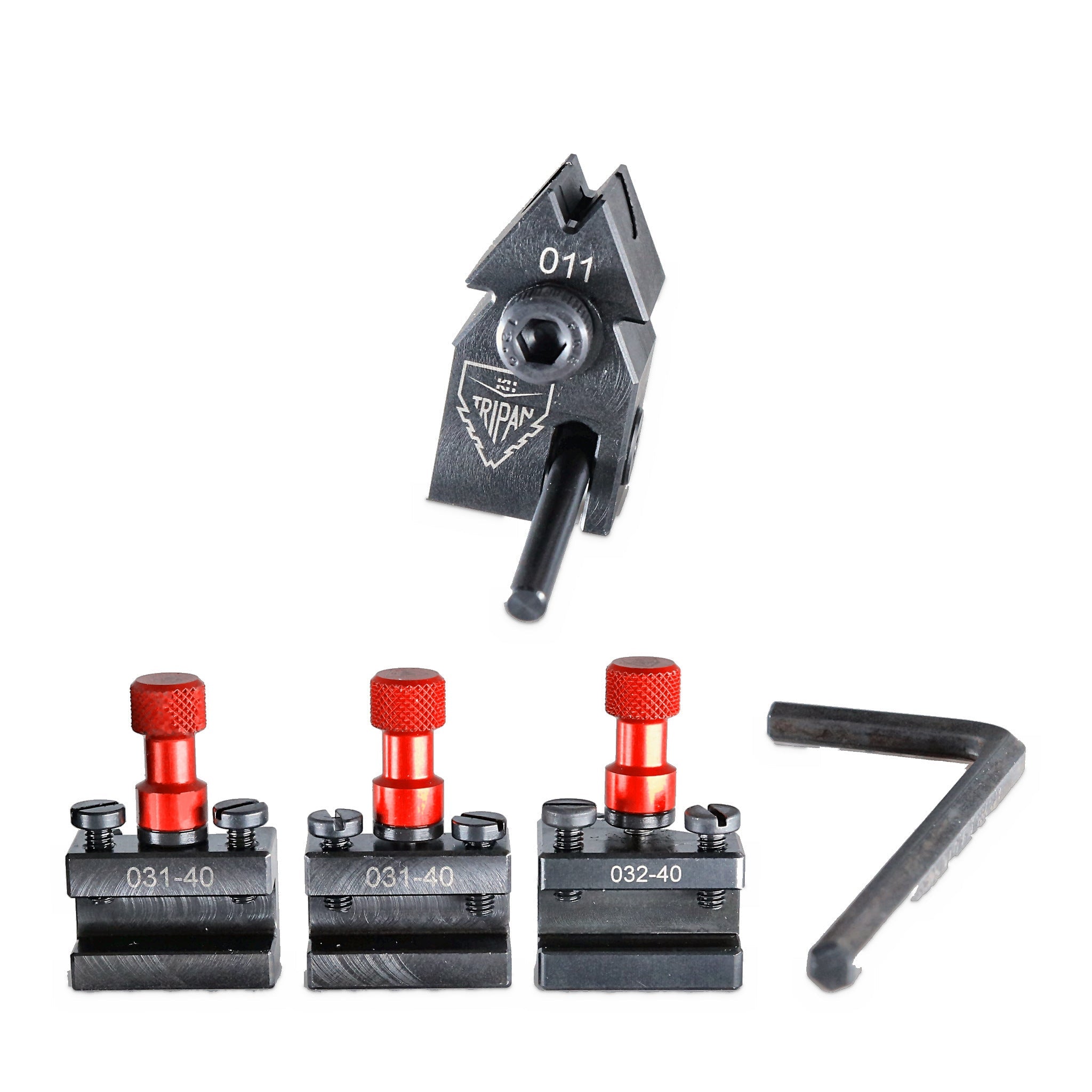 Coffret Watchmaker PRO Tripan® Série 00 avec écrous de réglage rouges, vue de face