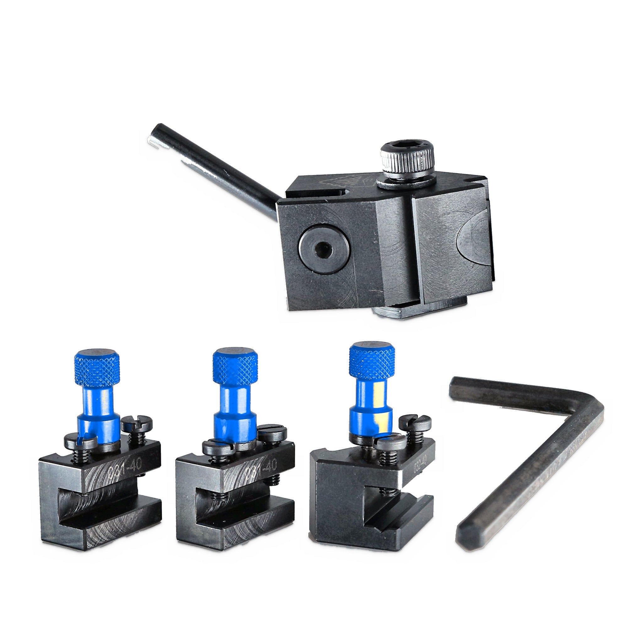 Coffret Watchmaker PRO Tripan® Série 00 avec écrous de réglage bleus, ensemble de serrage 011 avec son levier