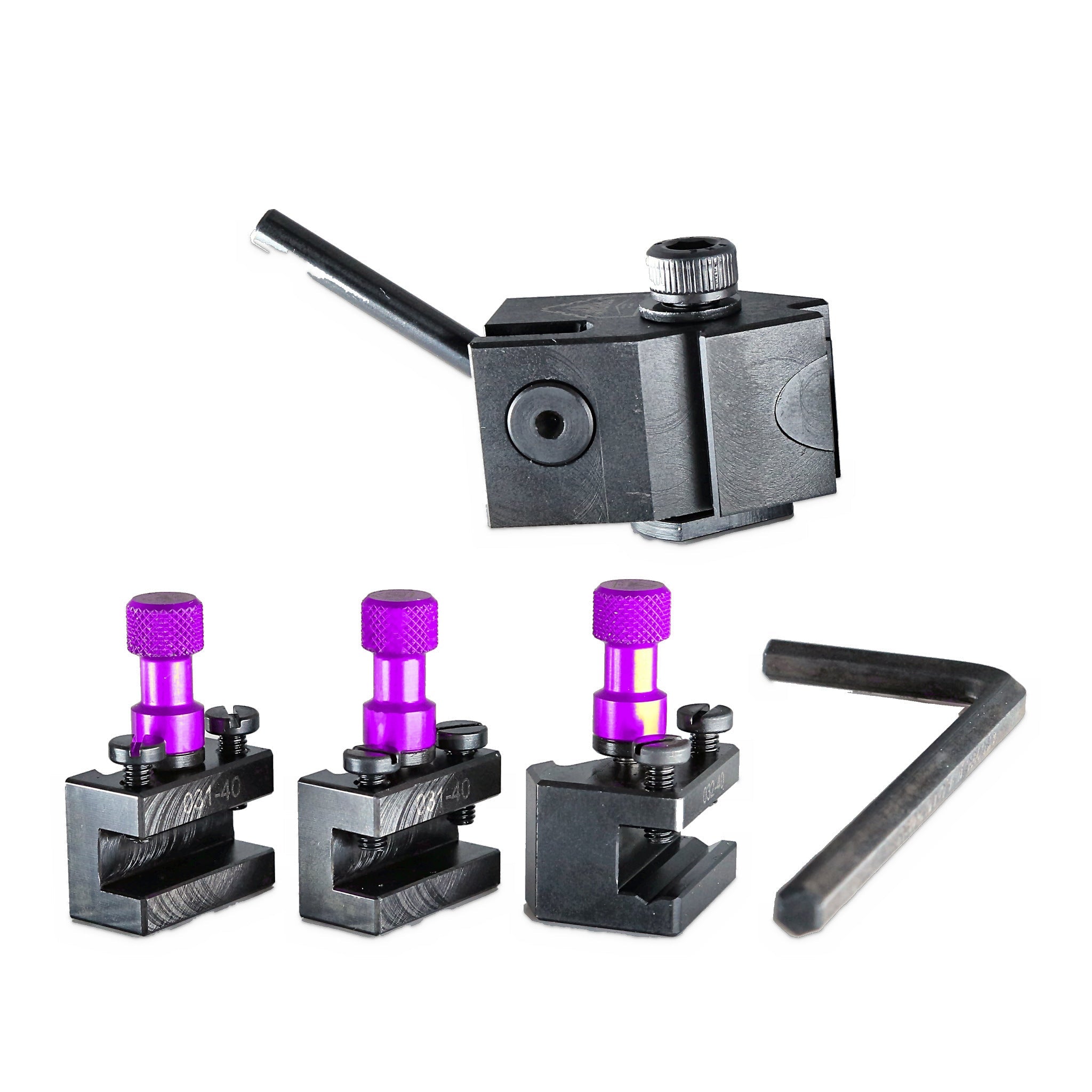 Coffret Watchmaker PRO Tripan® Série 00 avec écrous de réglage violets, ensemble de serrage 011 avec son levier
