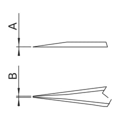Schéma des pointes – Brucelles pointes fortes et longues type 2 Dumont