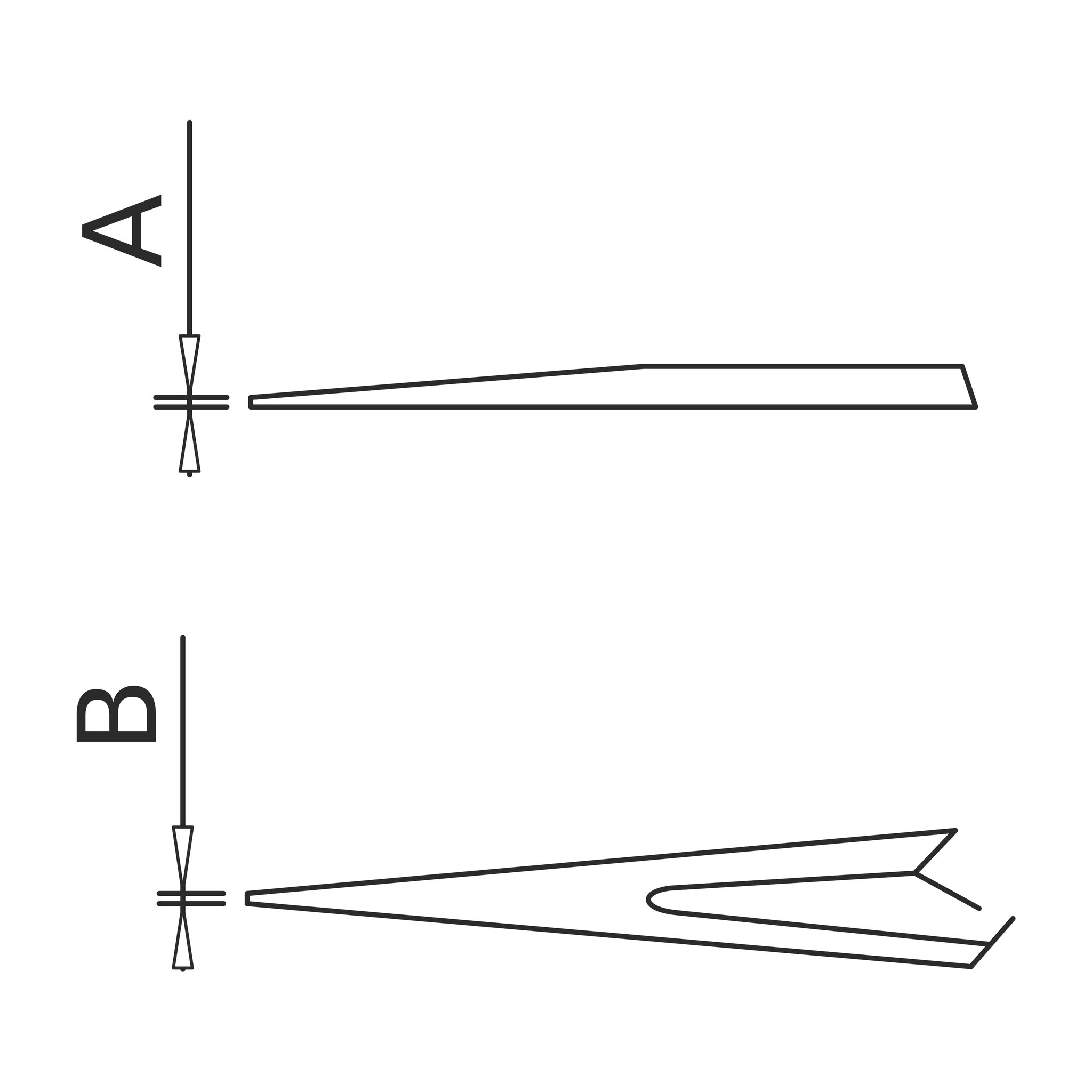 Schéma des pointes – Brucelles pointes fines type 3 Dumont