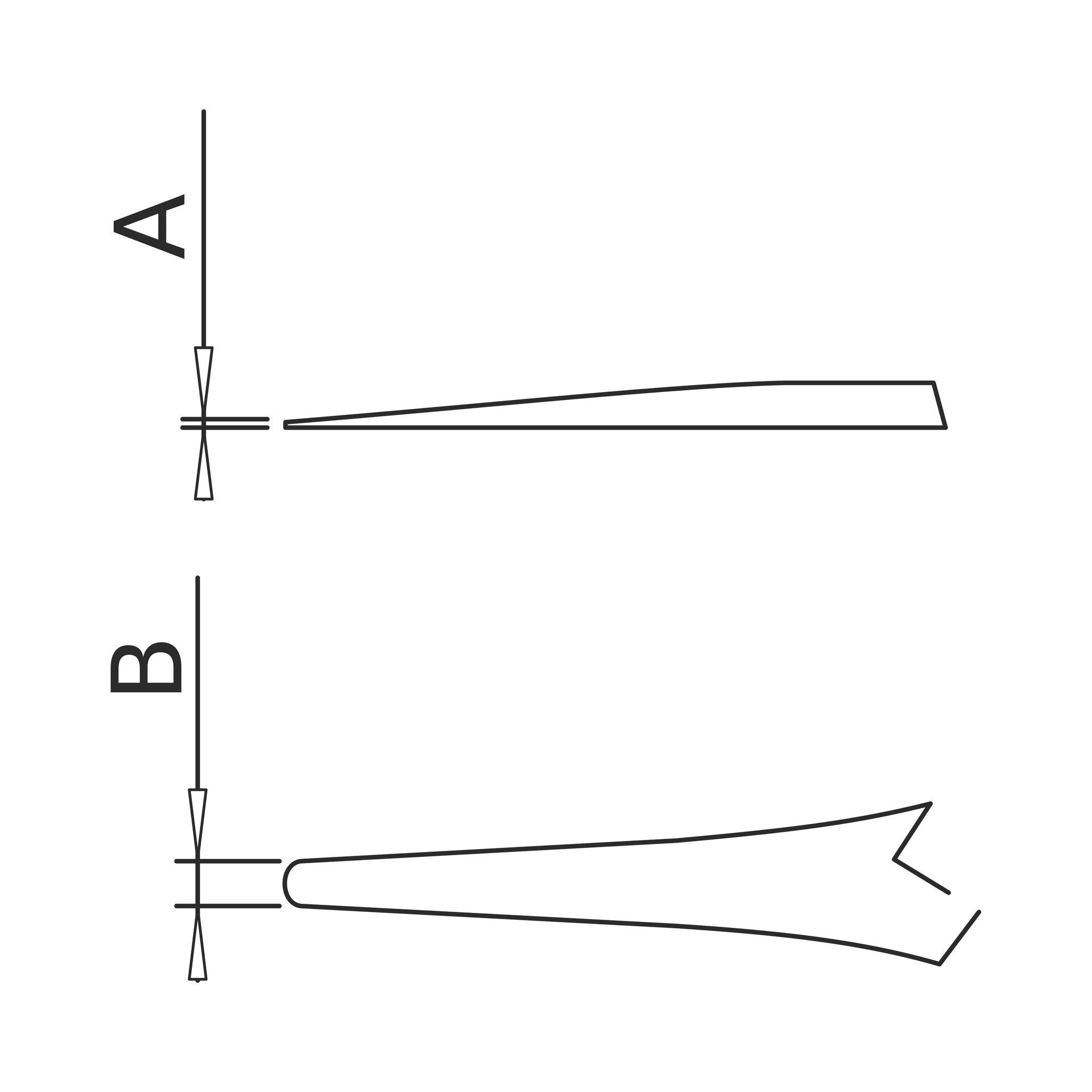 Tip diagram – ESD tweezers with flat rounded tips type 2A SA Dumont