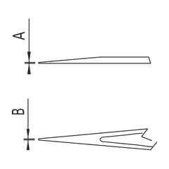 Tip diagram – ESD tweezers with fine tips type 3 SA Dumont