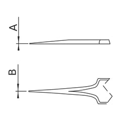 Schéma des pointes – Brucelles ESD pointes super fines type 5 SA Dumont