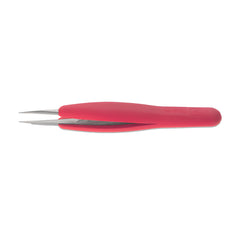 ESD tweezers with grip sleeve, short version with fine tips, type 3C SA Dumont