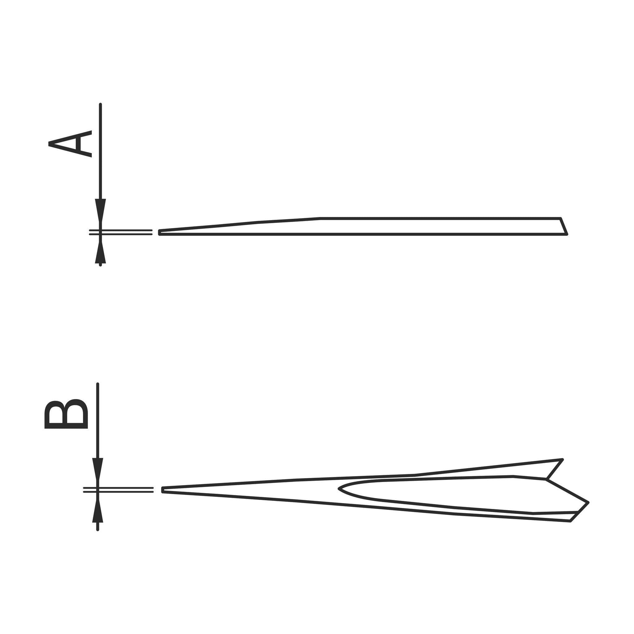Tip diagram – Tweezers for assembly type MM Dumont