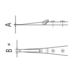Schéma des pointes – Brucelles WA pointes buis type FSP Dumont