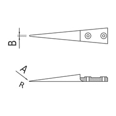 Tip diagram – WA tweezers with Delrin tips type 4 Dumont