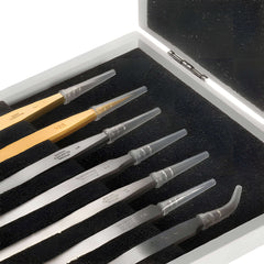 Box No. 007 with 7 tweezers Dumont – detail