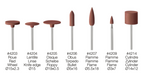 Gommes abrasives BRIO-F rouges fines (Paquet de 10 pièces)