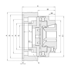 Mandrin porte-pinces FNH-AZ – fixation cylindrique – Niederhauser – schéma coté