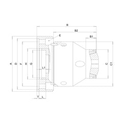 Mandrin porte-pinces FNP-KA – fixation cylindrique – Niederhauser – schéma coté