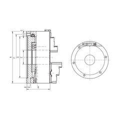 Mandrin ultraprécis FN-Tru 3 mors – DIN 6350 – Niederhauser – schéma coté