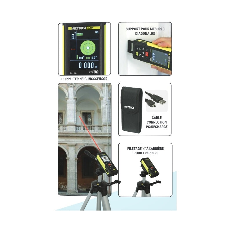 METRICA FLASH C100 - LASER RANGEFINDER PHOTO CAMERA WITH VIEWFINDER - 61186
