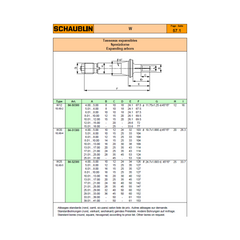 Tasseau expansible "SCHAUBLIN" W25