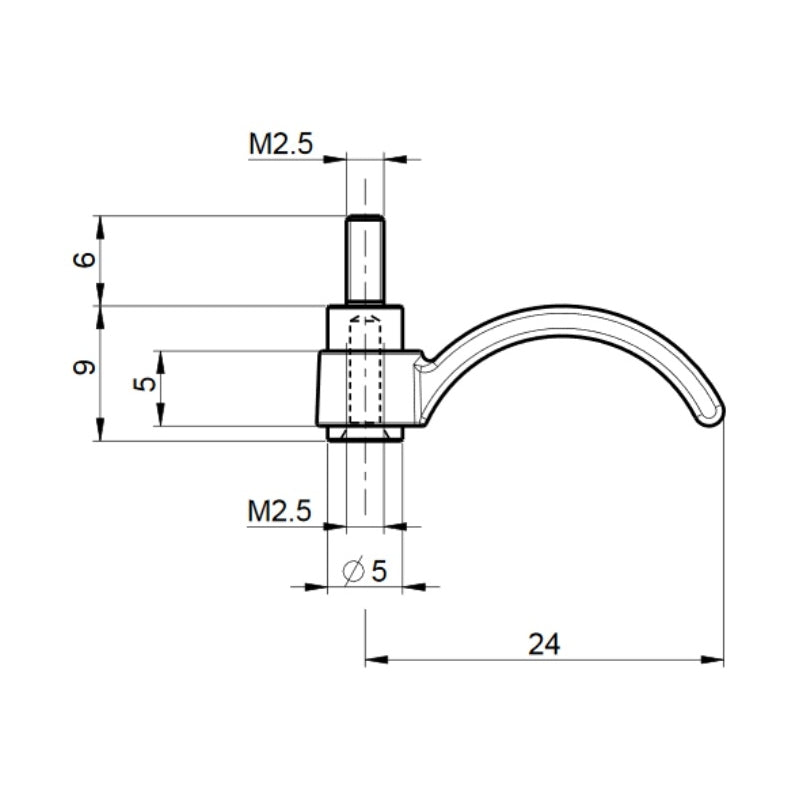 SYLVAC - Kunststoff-Unterer Anlüfthebel Ø 5 × 9 mm – 905.2224