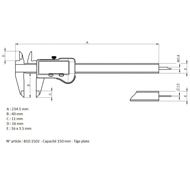 SYLVAC - S_CAL EVO BASIC - CALIPER - 810.1507