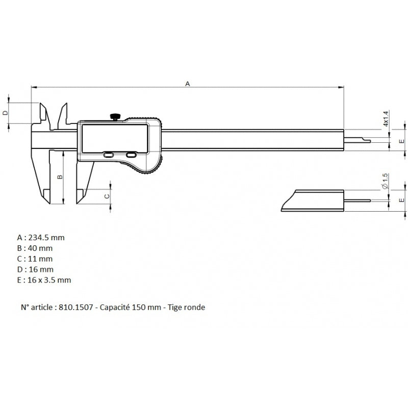 SYLVAC - S_CAL EVO BASIC - CALIPER - 810.1507