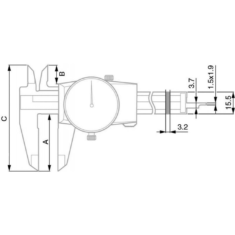 TESA - CCMA-M Messschieber - 150/200/300 mm - 00510008