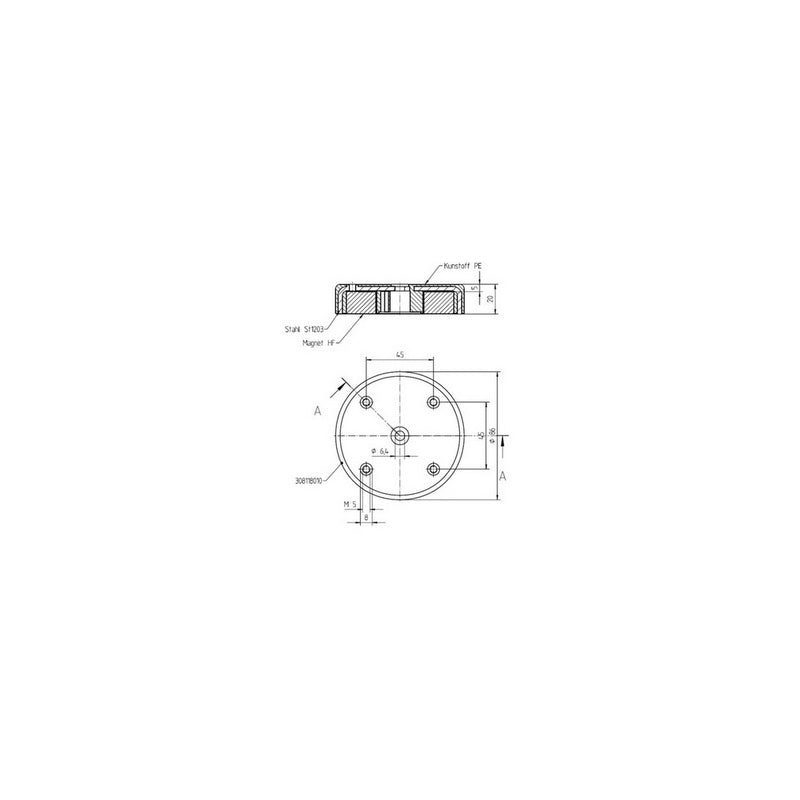 WALDMANN - Pied magnétique pour lampe ROCIA.focus